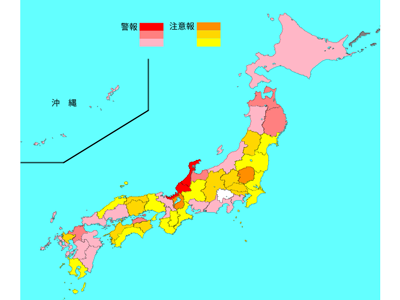 【インフルエンザ流行レベルマップ第10週】33都道府県で前週より報告数「増」－感染研