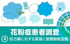 花粉症治療　患者ビッグデータ（4）処方薬に対する要望と受療継続意識