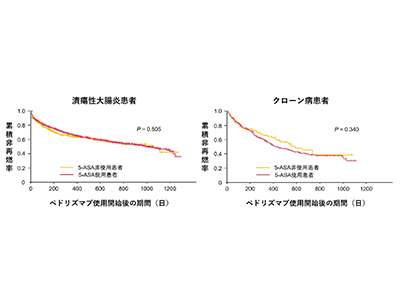 炎症性腸疾患のベドリズマブ治療、5-ASA併用しても再燃率ほぼ変わらず－大阪公立大